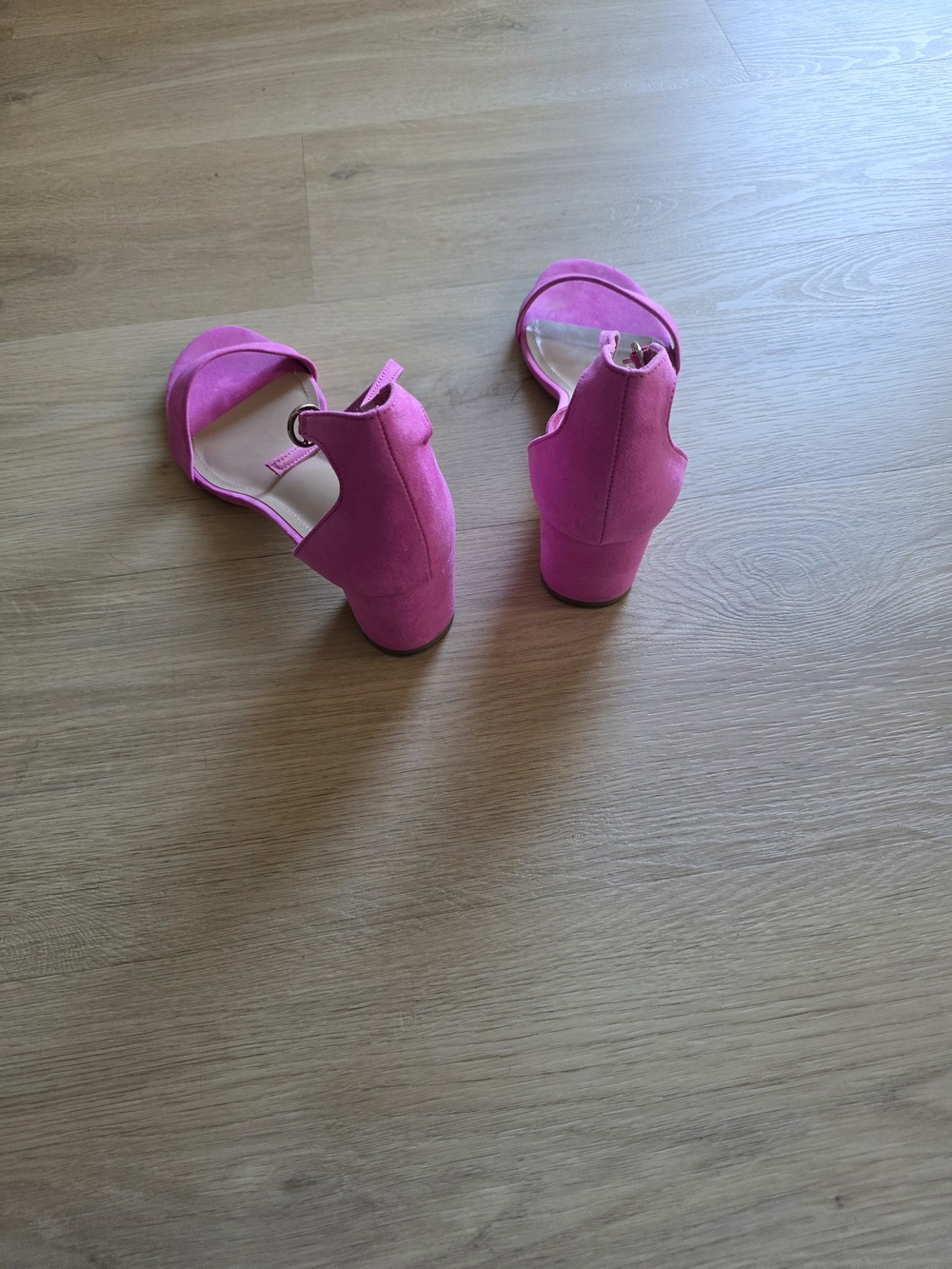 Aldo Hot Pink Ankle-Strap Open-Toe Heels - Picture 4 of 4